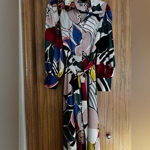 Elegant Multicolor Long Sleeve Dress